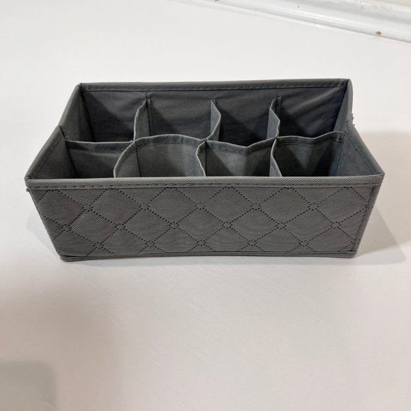 Sorbus Gray Collapsible 8 Sock/Undergarment Drawer Storage - Picture 3 of 5